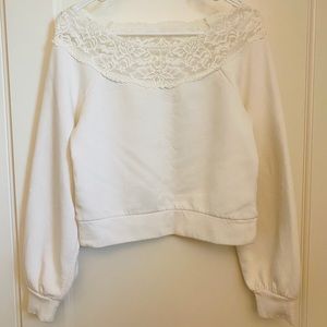 Charming open shoulder blouse